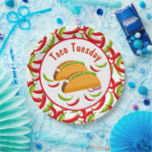 Mexicaanse Fiesta Food Taco Dinsdag Voedselpartij Papieren Bordje (Feest)