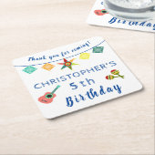 Mexicaanse Fiesta Fun kleurrijke kinderen Birthday Kartonnen Onderzetters (Schuin)