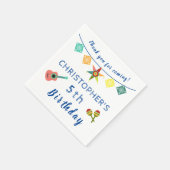 Mexicaanse Fiesta Fun kleurrijke kinderen Birthday Servet (Hoek)