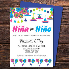 Mexicaanse Fiesta Geslacht onthullen Niña of Niño Kaart