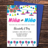 Mexicaanse Fiesta Geslacht onthullen Niña of Niño Kaart