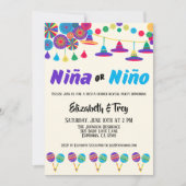 Mexicaanse Fiesta Geslacht onthullen Niña of Niño Kaart (Voorkant)