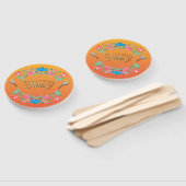 Mexicaanse Fiesta Gold Glitter Hand Fans Handwaaier (Niet-gemonteerd)