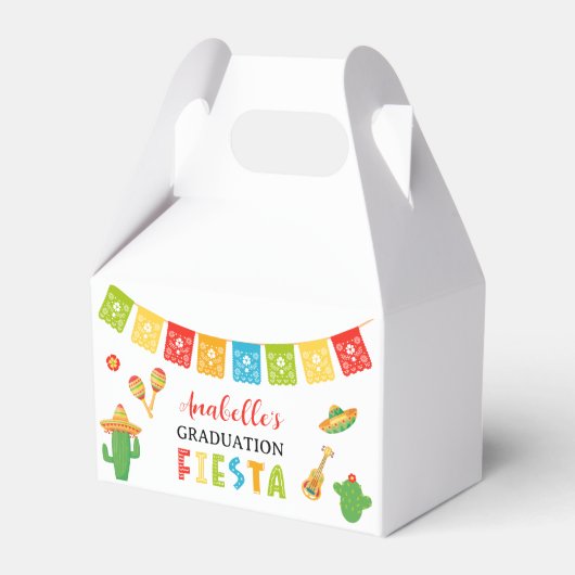 Mexicaanse Fiesta Graduation Party Bedankdoosjes (Voorkant Zijde)