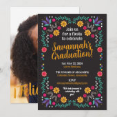 Mexicaanse Fiesta Graduation Party Kaart (Voorkant / Achterkant)