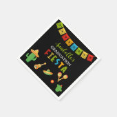 Mexicaanse Fiesta Graduation Party Zwart Servet (Hoek)