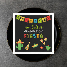Mexicaanse Fiesta Graduation Party Zwart Servet