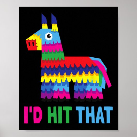Mexicaanse Fiesta Ik zou die grappige Pinata Party Poster (Voorkant)