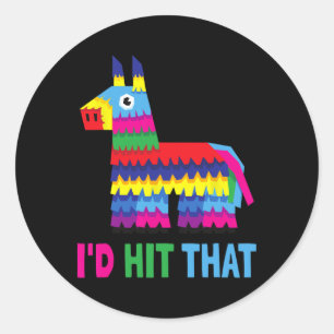 Mexicaanse Fiesta Ik zou die grappige Pinata Party Ronde Sticker