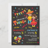 Mexicaanse Fiesta Joint Verjaardag Uitnodiging Boy (Voorkant)