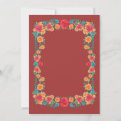 Mexicaanse Fiesta Jurk Bloemen Zoet 16 Kaart (Achterkant)