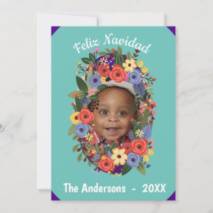 Mexicaanse Fiesta Kerstmis Monogram Kaart