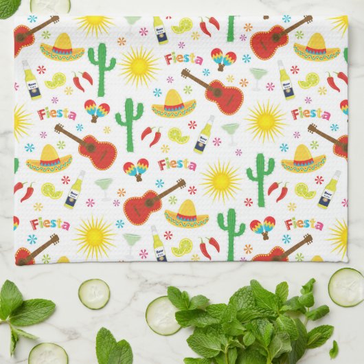 Mexicaanse Fiesta keukenhanddoeken (Gevouwen)