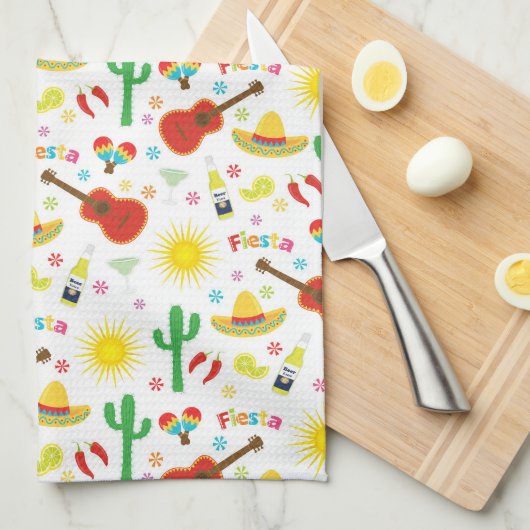 Mexicaanse Fiesta keukenhanddoeken (Quarter Fold)