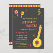 Mexicaanse Fiesta Kids verjaardagsfeestje uitnodig Kaart (Voorkant / Achterkant)