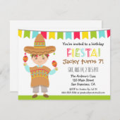 Mexicaanse Fiesta kinderen Birthday Party Kaart (Voorkant / Achterkant)