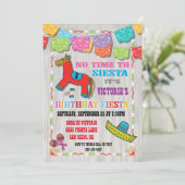 Mexicaanse Fiesta Kinderverjaardagsfeest Uitnodigi Kaart (Staand voorkant)