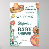 Mexicaanse fiesta kleine muchacho baby shower welk poster (Voorkant)