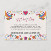 Mexicaanse Fiesta Kleurrijke Bloemen Botanische Hu Informatiekaartje (Voorkant)