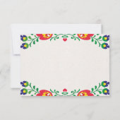 Mexicaanse Fiesta Kleurrijke Bloemen Botanische Hu Save The Date (Achterkant)