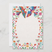 Mexicaanse Fiesta Kleurrijke Bloemen Modern Boda W Kaart (Achterkant)