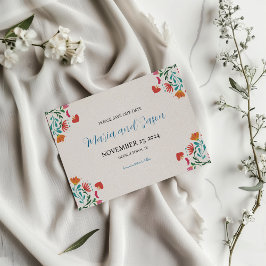 Mexicaanse Fiesta Kleurrijke Bloemen Modern Boda W Save The Date
