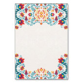 Mexicaanse Fiesta Kleurrijke Botanische Bloemen Hu Kaart (Achterkant)