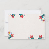 Mexicaanse Fiesta Kleurrijke Botanische Bloemen Hu Save The Date (Achterkant)