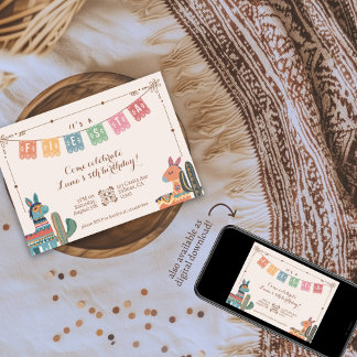 Mexicaanse Fiesta Kleurrijke Cactus Folk Verjaarda Kaart