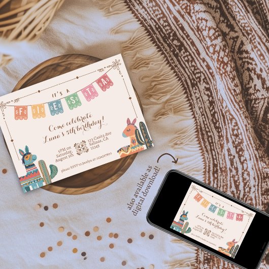 Mexicaanse Fiesta Kleurrijke Cactus Folk Verjaarda Kaart