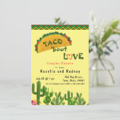 Mexicaanse Fiesta 💃 Koppels Douche Taco Over Lief Kaart (Staand voorkant)