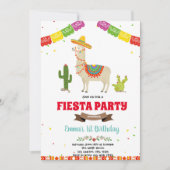 Mexicaanse fiesta lama uitnodiging voor verjaardag (Voorkant)