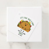 Mexicaanse fiesta laten we taco 'over een baby bab bedankjes labels (In situ)