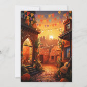 Mexicaanse Fiesta "Let's Taco 'Over een paar douch Kaart (Achterkant)