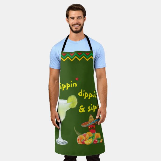 Mexicaanse Fiesta Margarita Fruit Pepper Schort (Gedragen)