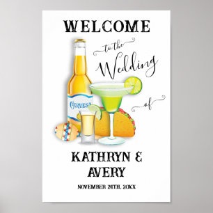 Mexicaanse Fiesta Margarita Welkomstbord Poster