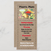 Mexicaanse Fiesta menu items faux kraft papier (Voorkant / Achterkant)