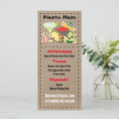 Mexicaanse Fiesta menu items faux kraft papier (Staand voorkant)