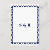 Mexicaanse Fiesta Navy Papel Picado Boho Wedding Informatiekaartje (Achterkant)