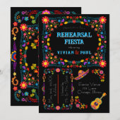 Mexicaanse Fiesta Oefenavond Dinersuitnodiging Kaart (Voorkant / Achterkant)