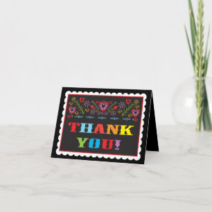 Mexicaanse Fiesta Papel Picado bedankkaartjes Bedankkaart