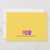 Mexicaanse Fiesta Papel Picado Vlag GEEL Huwelijk Kaart (Achterkant)