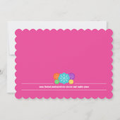 Mexicaanse Fiesta Papel Picado Vlag Roze Huwelijk Kaart (Achterkant)