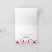 Mexicaanse Fiesta Party Bloemen Dank je kaart (Binnen)