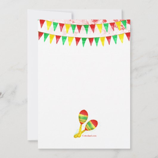 Mexicaanse Fiesta Party Kaart (Achterkant)