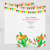 Mexicaanse Fiesta Party Kaart (Voorkant / Achterkant)