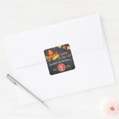 Mexicaanse Fiesta Party Save the Date Vierkante Sticker (Envelop)