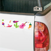 Mexicaanse Fiesta Party Sombrero Saguaro Limoen Pe Bumpersticker (Op Truck)