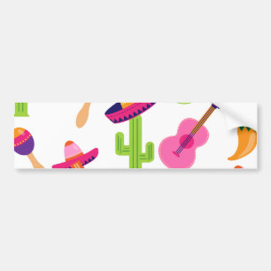 Mexicaanse Fiesta Party Sombrero Saguaro Limoen Pe Bumpersticker
