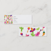 Mexicaanse Fiesta Party Sombrero Saguaro Limoen Pe Mini Visitekaartje (Voorkant / Achterkant)